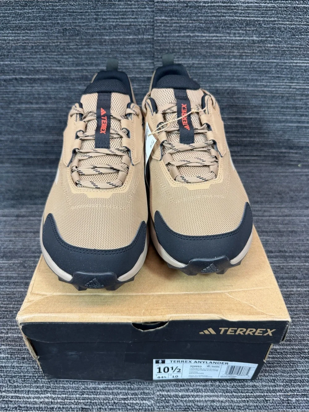 Adidas Terrex Anylander Hiking Cardboard/Blanch Cargo/Shadow Olive Mens 10.5 New